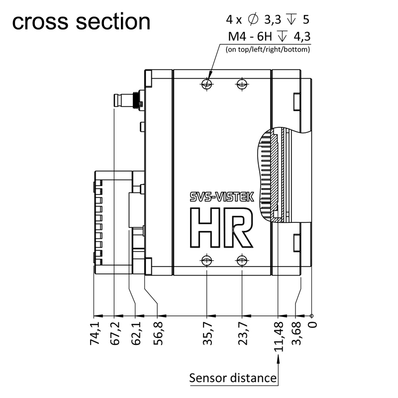 设计图 hr120MCX 左（所有尺寸以毫米为单位）