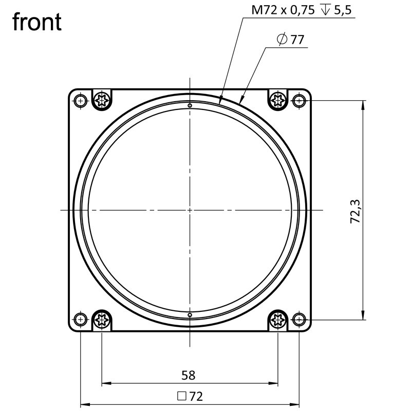 shr661CCX12 正面设计图（所有尺寸单位为毫米）