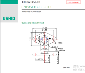 USHIO牛尾 L1550S-66-60 LED光源