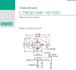 USHIO牛尾 L780D-66-16100 LED光源