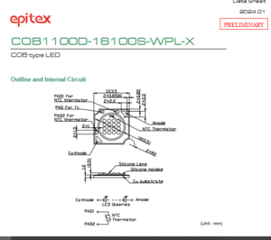 USHIO牛尾 COB1100D-16100S-WPL-X LED光源