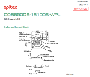 USHIO牛尾 COB850DS-16100S-WPL LED光源
